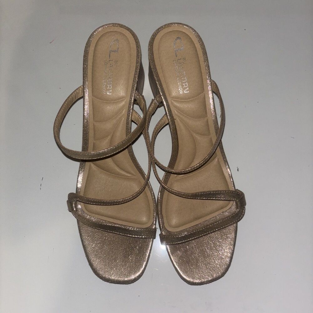 CL by Laundry Women's Platform Open Toe Heels Size 8.5 M